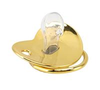 Sucette pour bébé, Sucette Brillante en Forme de Pieds, Brillants, Tétine Factice pour bébé de 6 à 18 Mois, Cadeaux pour nouveau-né (GOLD)
