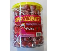 Sucette ramzy gum supercolorante fraise 200 pcs