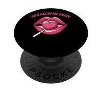 Sucette romantique à lèvres You Blow Me Away PopSockets PopGrip Adhésif