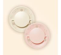 BIOLANE - Tétines rondes - Sucettes extra-fines - 6 mois et plus - Rose et Beige - Téterelle en caoutchouc naturel - Respect du développement bucco-dentaire- Douces et confortables