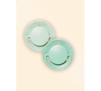 BIOLANE - Tétines rondes - Sucettes extra-fines- 6 mois et plus - Vert bicolore - Téterelle en caoutchouc naturel - Respect du développement bucco-dentaire- Douces et confortables