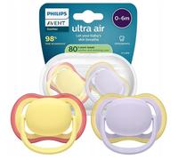 Sucette silicone nouveau né - Philips Avent - Ultra Air Happy SCF08703 - orthodontique sans BPA