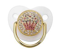 Sucette, Sucette nouveau-né en Silicone Bling pour bébé de 6 à 18 Mois Sucette Ultra Légère et Douce pour bébé de 6 à 18 Mois (Blanc)