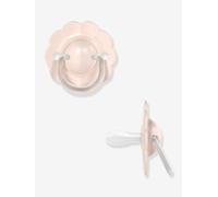 Suavinex, Sucette Bébé 0/6 Mois et Nouveau-nés, Tétine Symétrique SX Pro en Silicone, Réversible, Plate et Flexible, Respecte le Développement Buccodentaire, Forme Ronde avec Anneau, Wonder Rose Uni