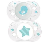 Luc et Léa Sucette Silicone 0-2mois Etoile Bleue