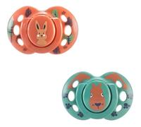 Tommee Tippee - Lot de 2 sucettes Closer to Nature Fun - 18 - 36 mois