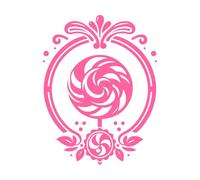 Sucette tourbillonnante élégante Stickers muraux 40x52.6cm Décoration de carrosserie Rose