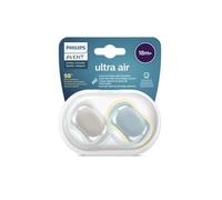 Sucette ultra air Philips Avent, pour 18 mois et +, téterelle ultra-ferme, orthodontique et 0% BPA, 2 pièces, avec boîtier de stérilisation et de transport, SCF349/01