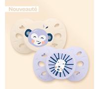 Sucettes anatomiques animaux - 6 à 18 mois lilas/beige 6/18M(67/81)