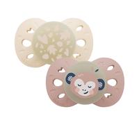 Sucettes anatomiques nuit - 6 à 18 mois rose/beige 6/18M(67/81)