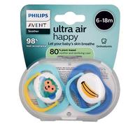 Avent Sucette Ultra Air jour 6-18M Mix Coloris Aléatoire x2, sans BPA