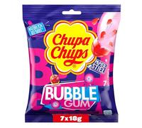 Sucettes Chupa Chups Bubble gum à la cerise 126gr x 3