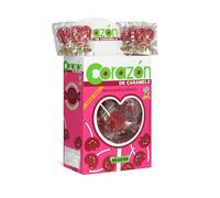 Sucettes coeur cerise - 100 pièces