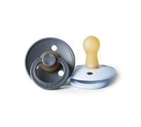 Sucettes Colour Taille 1 Gris Fer/Bleu Layette - Pack De 2 - Bibs