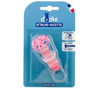 Sucettes-Dodie Attache-Sucette Ruban Spécial Sucette avec Anneau (Couleur : Rose)