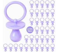 Sucettes en plastique pour jeu de fête prénatale (36 pièces, violet)