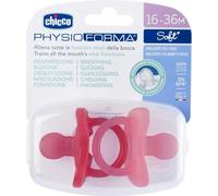 Sucettes en silicone Chicco PhysioForma 16-36 mois, ensemble de sucettes douces et souples, favorise la respiration physiologique et le bon développement de la bouche, rose 16-36 mois Rose