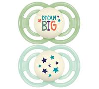 Sucettes-MAM 2 Sucettes Perfect Nuit Tendance Dès 18 mois (Modèle : Vert)