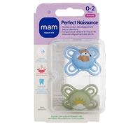 Sucettes-MAM Sucette Perfect Naissance - 0-2 Mois - Silicone - X2 (Modèle : Renard et Soleil)