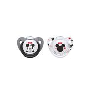 Sucettes Nuk Silicone Mickey 0-6m Noir-Blanc