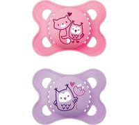 Sucettes Original Pure Silikon girl 'renard / hibou' set de 2 pièces