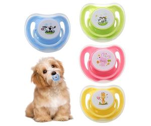 Sucettes pour animaux de compagnie - Tétine d'alimentation 5,8 x 5 x 3,6 cm, sucette anatomique en silicone | Sucettes en forme de papillon avec couvercles, jouets à mâcher pour et chien, jouet