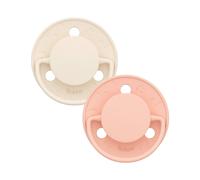 BIOLANE - Tétines rondes - Sucettes extra-fines - 0 à 6 mois - Rose et beige - Téterelle en caoutchouc naturel - Respect du développement bucco-dentaire- Douces et confortables