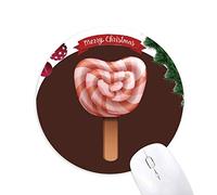 sucettes rouges de la glace tapis de souris en caoutchouc de sapin de noël