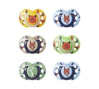 Sucettes - TOMMEE TIPPEE - FUN - 6-18 mois - Lot de 6 - Forme Orthodontique Symétrique - Silicone sans BPA