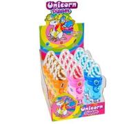 Sucettes Unicorn Dipper Funny Candy - Boîte de 12 pièces
