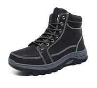 SUCHETA Bottes de randonnée Haute pour Dames en extérieur Bottes de randonnée antidérapantes Noires Chaussures de Confort Ortho Chaudes pour Femmes et Hommes Bottes d'escalade