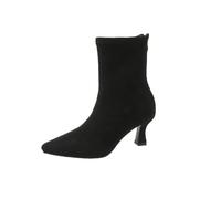 SUCHETA Bottes élégantes et sexy en daim pour femmes, à tête pointue, à talons hauts et élastiques, automne et hiver, bottes à chaussettes simples, à talons fins.