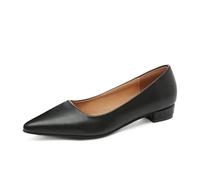 SUCHETA Chaussures à Talons Bas pour Femmes Chaussures à Talons Bas à Bout Pointu Chaussures à Talons Bas pour Travail Magasinage Sortir décontracté Chaussures en Cuir Souples Respirantes pour Quatre