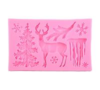 SUCHUANGUANG 3D Noël Thème Cerf Silicone Moule Flocon De Neige Chocolat Gâteau Fondant DIY Moule Album Timbre