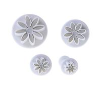 SUCHUANGUANG 4 pièces Marguerite en Plastique gâteau Moule Ensemble Chocolat emporte-pièce Fondant décoration Outil Album Timbre
