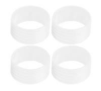 SUCHUANGUANG 4 pièces Raquette de Tennis Anneaux de poignée de Raquette en Silicone Bandes de Raquette n Slip Anneaux en Caoutchouc de Raquette Absorbants surgrips en Place Blanc