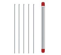 SUCHUANGUANG 5 Pièces Aiguille à Ver Portable Creux Crochet de Ver de Terre Outil d'Aiguille d'alimentation pour la Pêche à la Carpe Facile à Utiliser en Acier Inoxydable