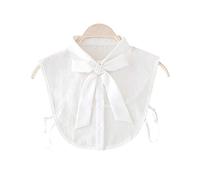 SUCHUANGUANG Femmes Nouveau Col Chemise Faux Col Cravate Vie Col Amovible Faux Colla Blanc