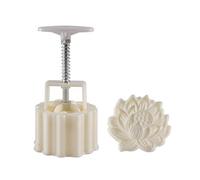 SUCHUANGUANG Moule de gâteau de Lune en Plastique 125 / 150g 3D Lotus Tampon emporte-pièce Moule Bricolage Cuisson Plat de Cuisson 2#
