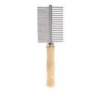 SUCHUANGUANG Peigne pour Animaux de Compagnie Toilettage Double Peignes Acier Inoxydable Manche en Bois Chat Chaton Chien Chiot Brosse à Cheveux Produits pour Animaux de Compagnie