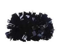SUCHUANGUANG Pompons de Pom-Pom Girl à Main avec bagues pour Enfant Adulte équipe Sport fête Danse acclamant Pompons de Pom-Pom Girl Noir