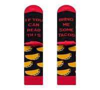 SUCHUANGUANG si Vous Pouvez Lire Ces Chaussettes d'équipage drôle Disant Tacos Bacon Oeufs bière Bonneterie Cadeau Chaussettes d'équipage
