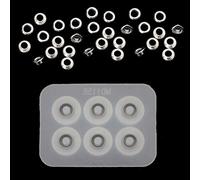 SUCHUANGUANG Un Paquet S925 Bouchon de Perles Kit de Moule en Silicone Add-a-Bead Bracelet Perles Bijoux Bricolage Clair Blanc Moule en Silicone et Capuchon de Perles S925