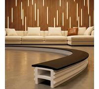 SUCIKORIO 5m Silicone Noir Profil LED Souple Canal Diffuseur Lumineux LED 10x10mm Etanche Ignifuger IP65 Profilé Led Encastrable Pour Panneau Acoustique Bois ≤6mm Ruban LEDs (Sans Bande LED)