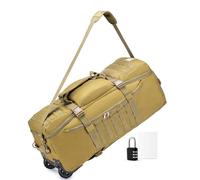 SUCIKORIO Militaire Sac de Voyage à roulettes 85L 3 in 1 Tactique Sac à Dos Voyage XL avec Cadenas à Combinaison à 3 Digit Imperméable Bagage a Main Cabine Avion Grande Taille Valise de Cabine