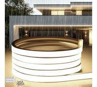 SUCIKORIO Neon Ruban LED Exterieur 15m, Silicone Néon Bandeau Led 220V Exterieur Etanche Ignifuger IP65 Bande LEDs DIY Flexible Blanc Naturel 4000K Découpable Rubans à Leds 120LED/m Avec Alimentation