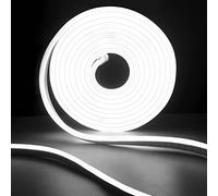 SUCIKORIO Ruban LED Exterieur 20m, Neon Bande LED Chambre 220V IP65 Imperméable Lumiere LED Blanc Froid 6000K Découpable Bande Lumineuse Flexible Avec Adaptateur Secteur pour Intérieur Extérieur