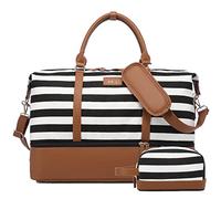 Sucipi Sacs de week-end pour femme - Sac de voyage en toile avec compartiment à chaussures - Sac de nuit avec trousse de toilette pour voyage, week-end, hôpital pour le travail et la livraison, Sangle