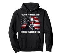 Suck it England Funny 4th of July George Washington 1776 Sweat à Capuche