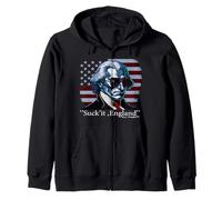 Suck it England Funny 4th of July George Washington 1776 Sweat à Capuche